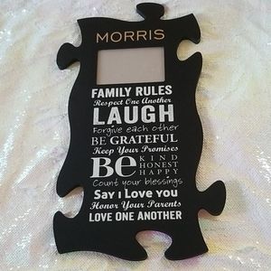 Wall art personalized puzzle picture frame.